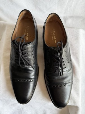 COLE HAAN レザー シューズ US10D 28cm ブラック 黒 Cole Haan Black Leather Oxford Cap Toe Brogue Dress Shoes Men's
