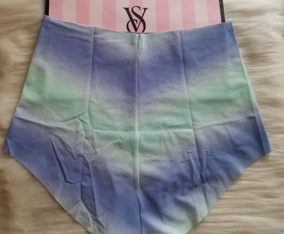 VICTORIA'S SECRET NO-SHOW CALZONCILLO MODERNO LISO AZUL OMBRE MEDIANO NUEVO CON ETIQUETAS Foto 2 de 4