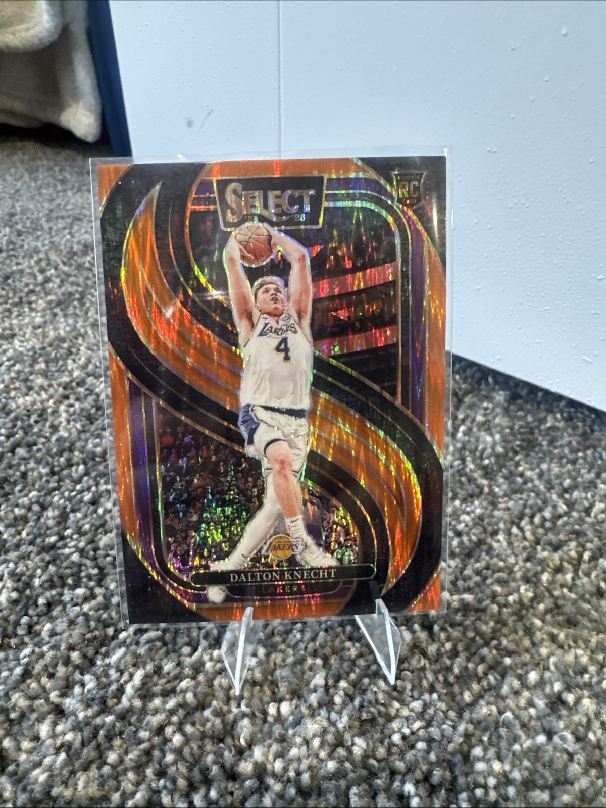 2024-25 Panini Select - Premier Level Dalton Knecht #186 Orange Flash Prizm (RC)