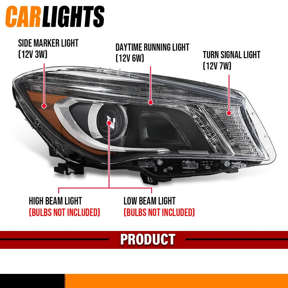 Fits 2014-2016 Mercedes-Benz CLA45 AMG CLA250 Right Passenger RH Xenon Headlight Foto 4 de 4