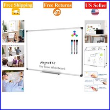 36x24 Magnetic Whiteboard Double Sided, Silver Aluminum Frame
