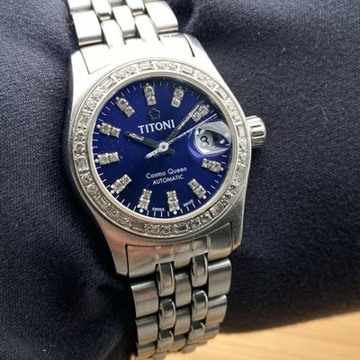 Titoni Cosmo Queen Blue Dial F0060964 Women's Watch Automatic 26.5mm