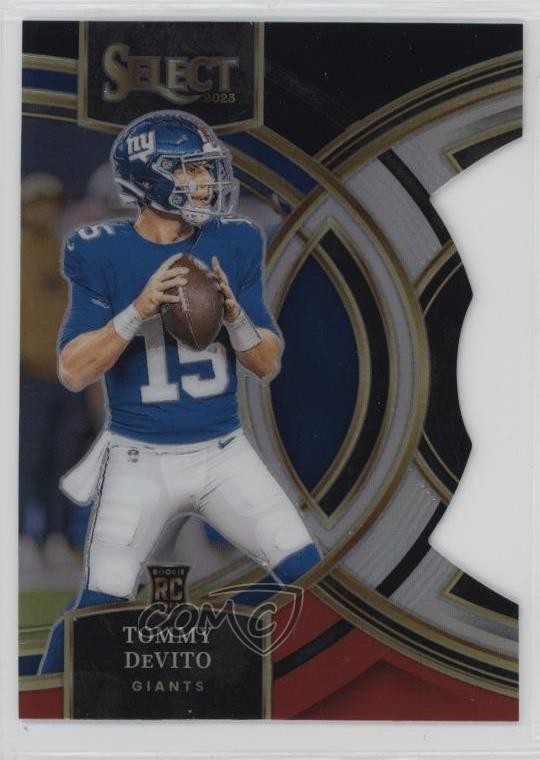 2023 Panini Select Premier Level Black & Red Prizm Die-Cut Tommy DeVito 1k9e