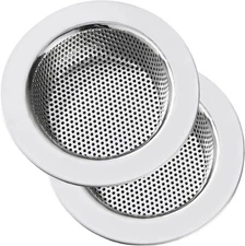 Kitchen Sink Strainer Stainless Steel, LASSHSWA Drain Silver 