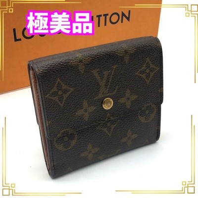 Louis Vuitton Tri-Fold Wallet Monogram W Hook Porte-Monnaie Bié Carte Crédit