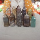 9.5LB 10Pcs A Set Of Natural Quartz Crystal Jasper Point Tower Polished Healing — photo 1