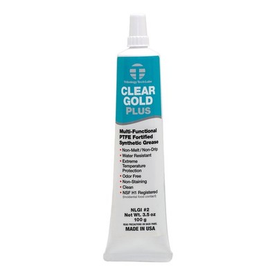TTL Clear Gold Plus PTFE Grease, Clear, 3.5 oz   NSF H1 Food Grade Multi-Purp...