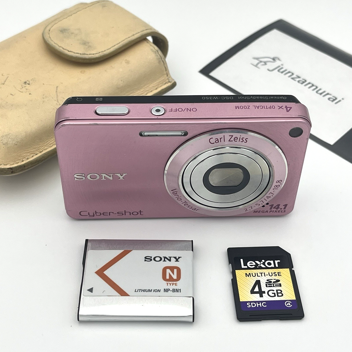 EXC+2] Sony Cyber-shot DSC-W350 14.1MP Digital Camera Pink w