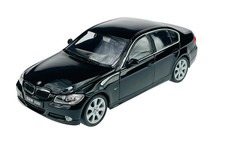WELLY BMW 330i E90 BLACK 1:24 DIE CAST METAL MODEL NEW IN BOX 18cm