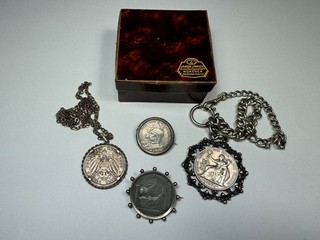 alter MÜNZSCHMUCK DEUTSCHES REICH SILBER MÜNZE Reformation Luther Medaille