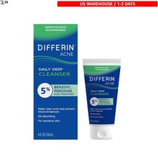 4oz Acne Face Wash: 5 Benzoyl Peroxide for Deep Cleansing Moisturizing
