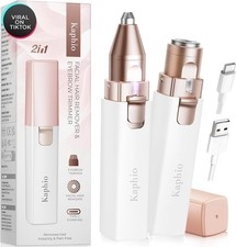 Eyebrow Facial Hair Remover for Women: Rechargeable 2 in 1 Face Shavers and Eyeb