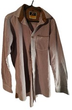 ART men s Dress Shirt size 38inch see photo , suede detailing 112