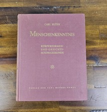Knowledge Of Human Nature By Carl Huter 1957 RARE German Book Menschenkenntnis