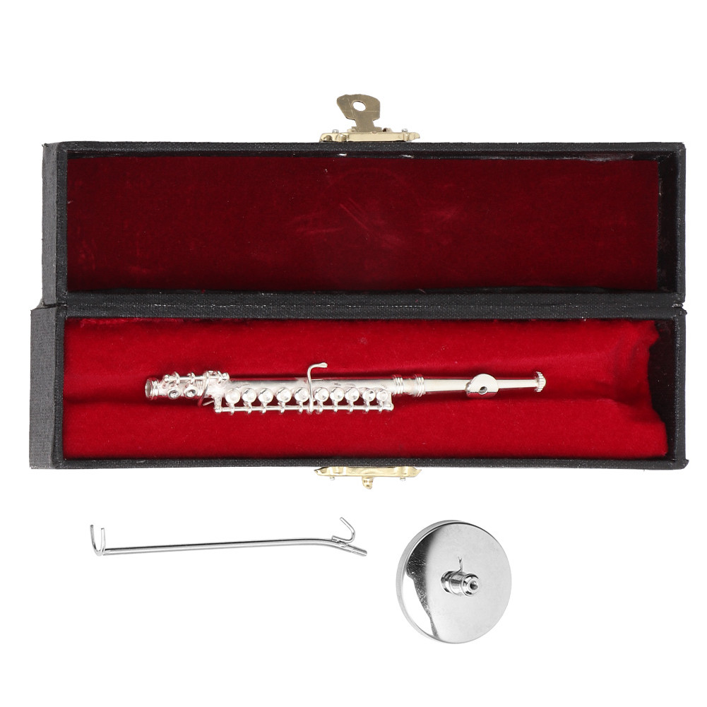 11cm Mini Copper Flute Model Musical Instrument Musical Gift Home Decoration.