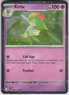 Pokemon Kirlia (Cosmos Holo) Common Miscellaneous Cards & Products 059/132 NM