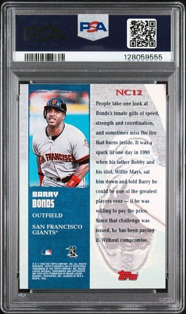 1998 Topps Stadium Club Never Compromise Barry Bonds PSA 10 Giants #NC12    cc17 view 2