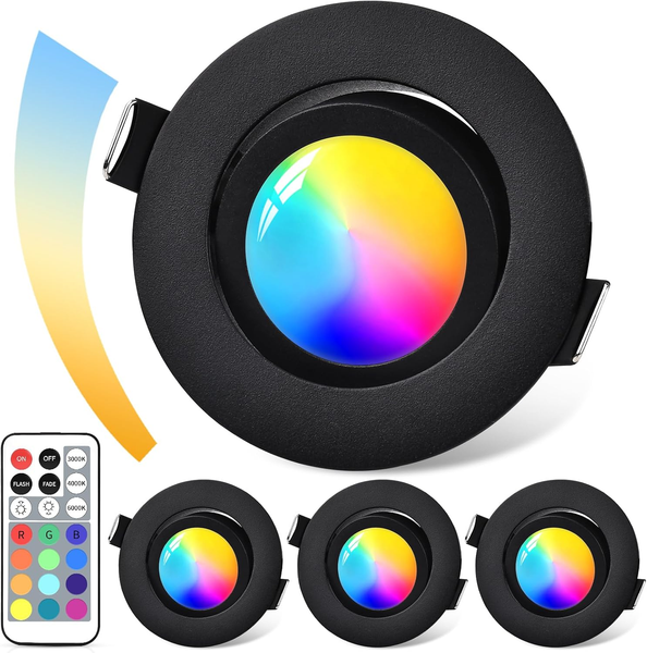 Led Einbaustrahler Dimmbar Rgb Led Spot 230V 68Mm Aluminium Ip44 5W 3CCT 3000K/4-image