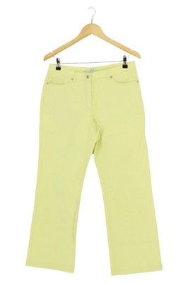 1MORE Damen Stoffhose Gr. M 38 Grün Casual Baumwolle Freizeithose