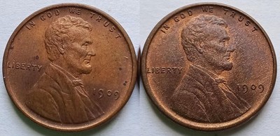 1909-P + 1909-VDB Lincoln Wheat Cents BU RB, 2 Penny 1C coins