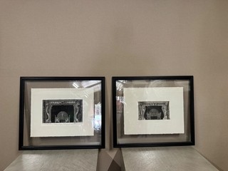 Extra Large set of 2 Pictures of engravings by Giovanni Battista Piranesi F