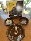 Fiesta 3pc Place Setting Brown/Chocolate Fiestaware Set Box USA 331 101 No Mug