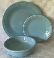 Fiesta Sky Blue 3-Pc Classic Rim Place Setting Dinner Salad Plate Bowl USA NEW