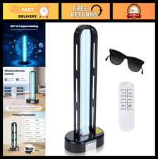 60W UV Light Sanitizer with Ozone  Remote Control - Home Disinfection Device, D