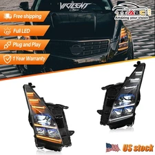 LED Headlight For Cadillac ATS 2013-2019 LED Turn Signal Headlamp Fit Halogen