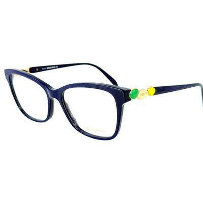 Emilio Pucci EP5150 Womens Plastic Eyeglass Frame 090 Shiny Blue 54-16