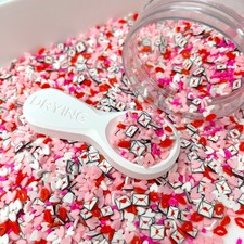 FAKE Love Letter, Valentine's Themed Polymer Clay Sprinkle NOT EDIBLE D16-25