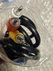 Sega Saturn 10 Pin AV + AC Cable Power Cord RCA Console System Hookups Bundle