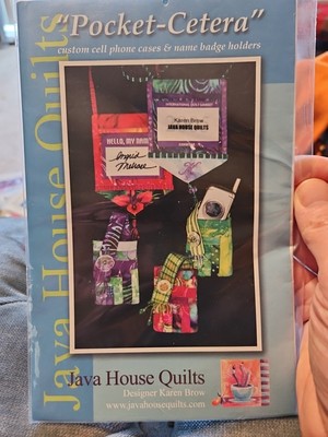 Java House Quilts Custom Cell Phone Cases and Badge ID Holders Wallet Pattern