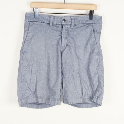 Lululemon Commission Short 9'' Qwick Oxford Blue Shorts Mens Sz 31 damage