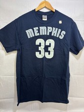 Memphis Grizzlies Gildan NBA Shirt Mens Blue Marc Gasol #33 Short Sleeve Large