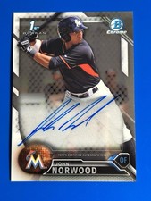 John Norwood 2016 Bowman Chrome 1st (RC,SP,AU) Autographed Prospect #CPA-JN