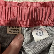 Fair Harbor Swim Trunks Mens S Red Elastic Waist Drawstring Quick Dry