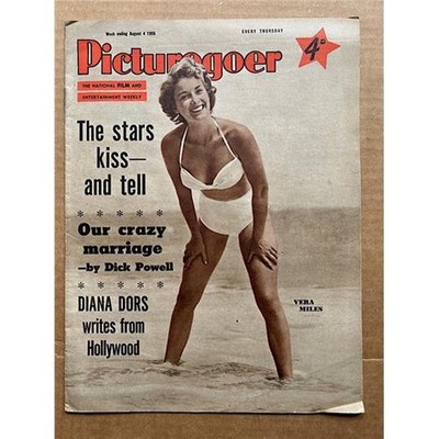 VERA MILES PICTUREGOER MAGAZINE AUGUST 4 1956 - VERA MILES cover + Diana dors/MA