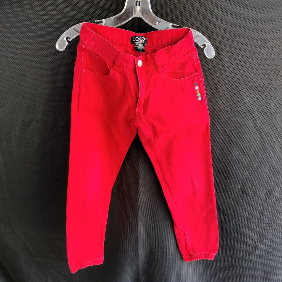 Винтажные детские джинсы Coogi красные брюки размер 10 для бега узкие штанины ретро - Изображение 2 из 4