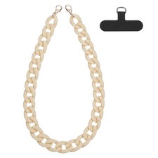 Phone Wrist Strap, 24" Acrylic Cellphone Chain with Tether Tab, Khaki