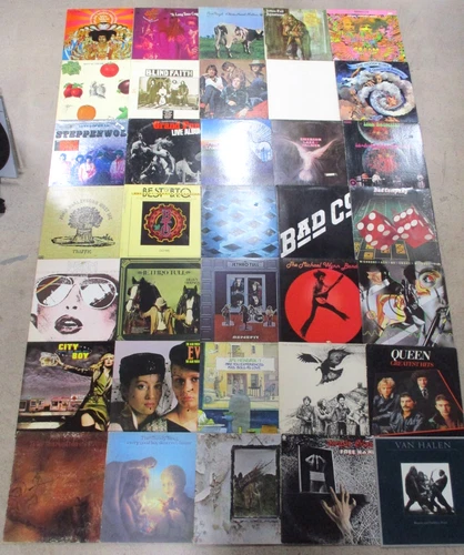 Lot(35)1970s/80s Rock,Prog,Psych 12" Records Zeppelin,Floyd,Queen,Doors,Hendrix