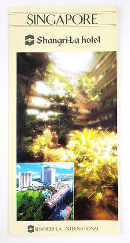 1988 Singapore Shangri-La Hotel Rooms Dining Orange Grove Rd Vtg Travel Brochure