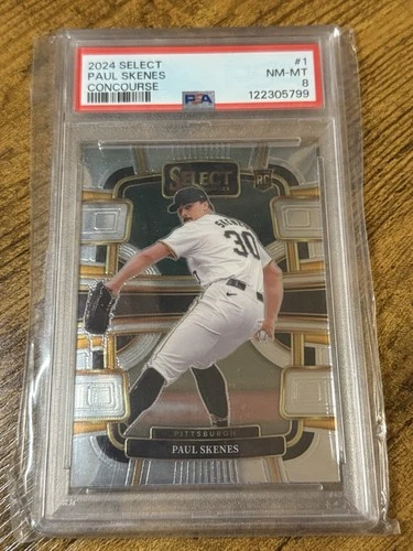 2024 Panini Select - Concourse Paul Skenes #1 (RC) PSA 8