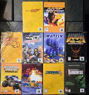 Nintendo 64 Instruction Booklet Lot