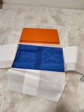 Telo mare HERMES Yotting 100% cotone grande blu autentico raro