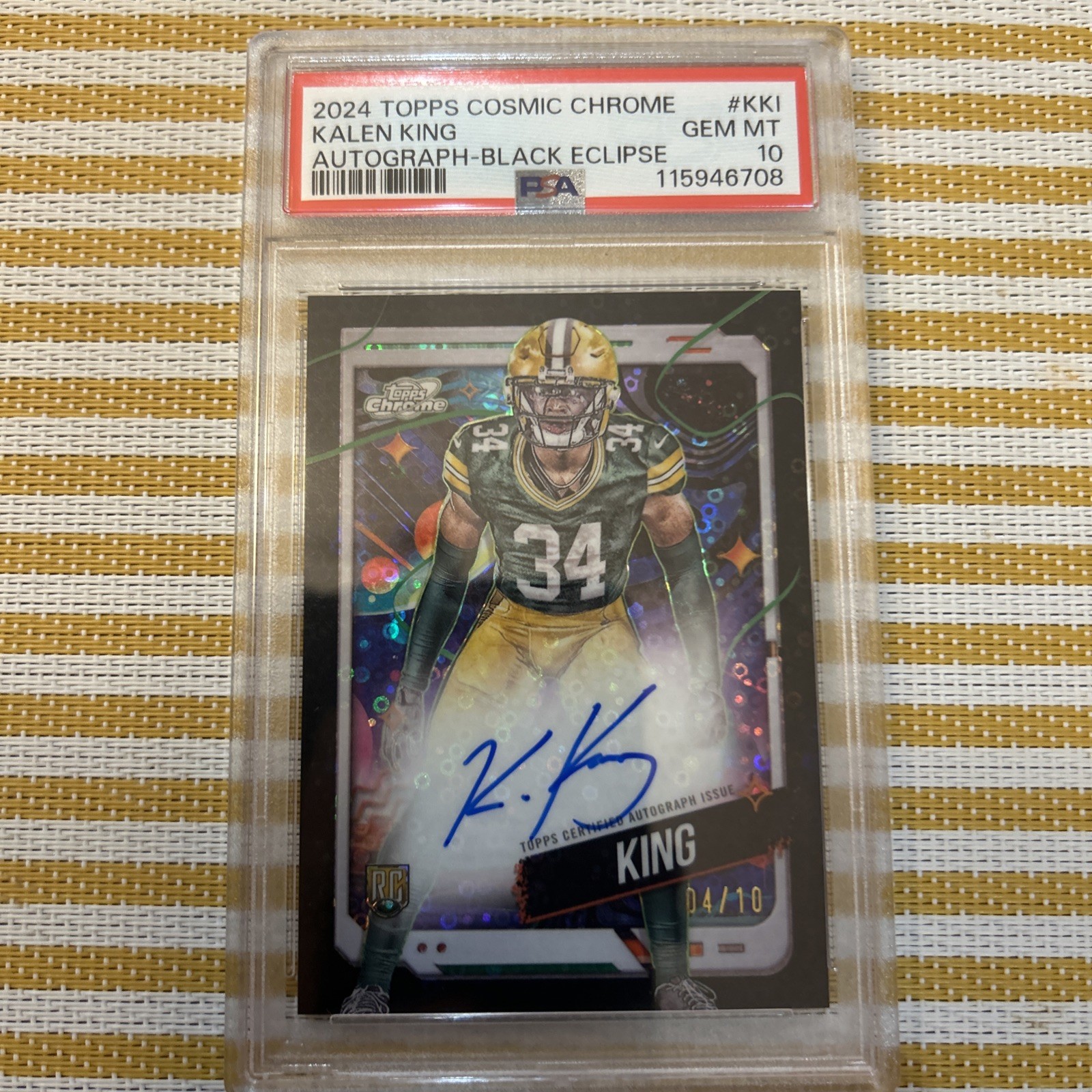 Kalen King Topps Cosmic Chrome Cosmic Chrome Autographs #KKI Black Eclipse