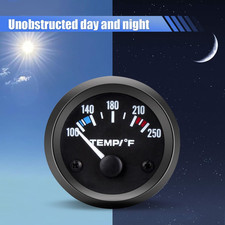 2" 52Mm DC12V Car Water Temperature Gauge, 100-250  Water Temp Gauge Meter Ki...