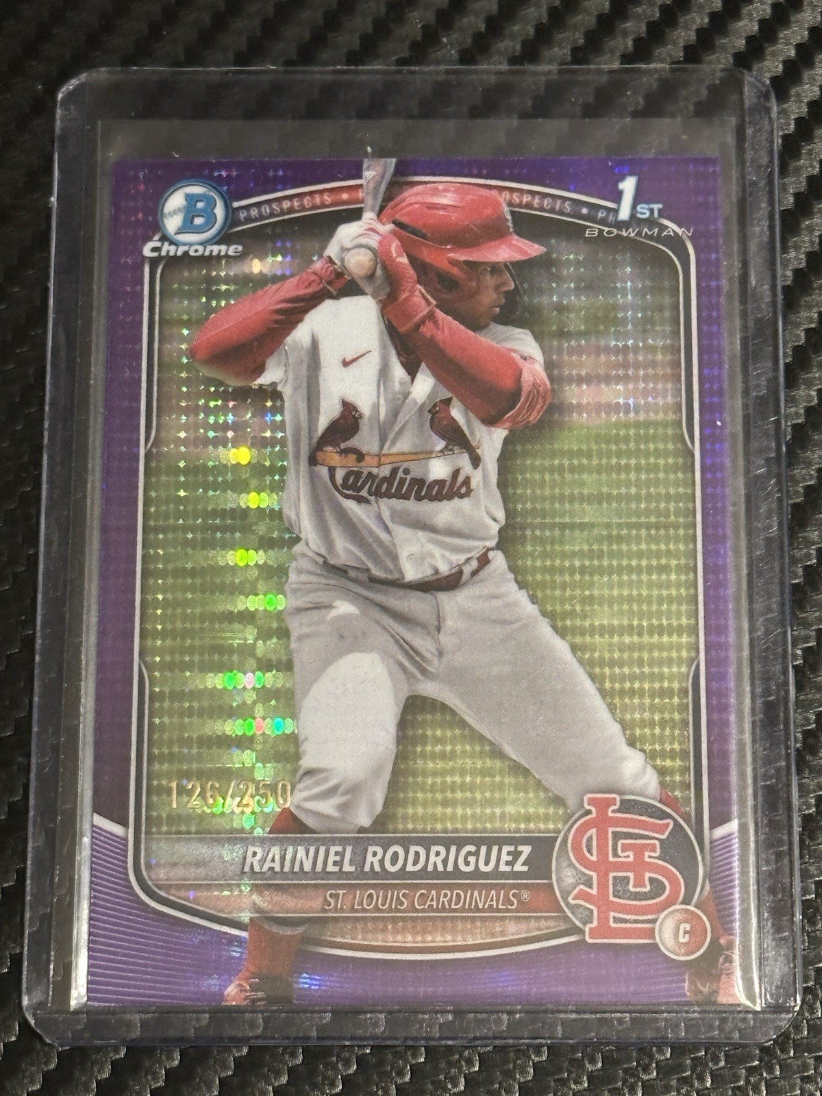 2025 Bowman Chrome Rainiel Rodriguez #BCP-200 Purple Pulsar Refractor /250