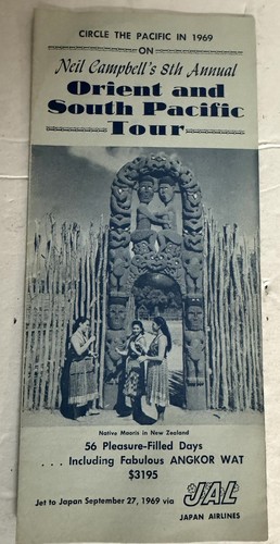 Vintage 1969 Travel Brochure Orient And South Pacific Tour Neil Campbell's Tours