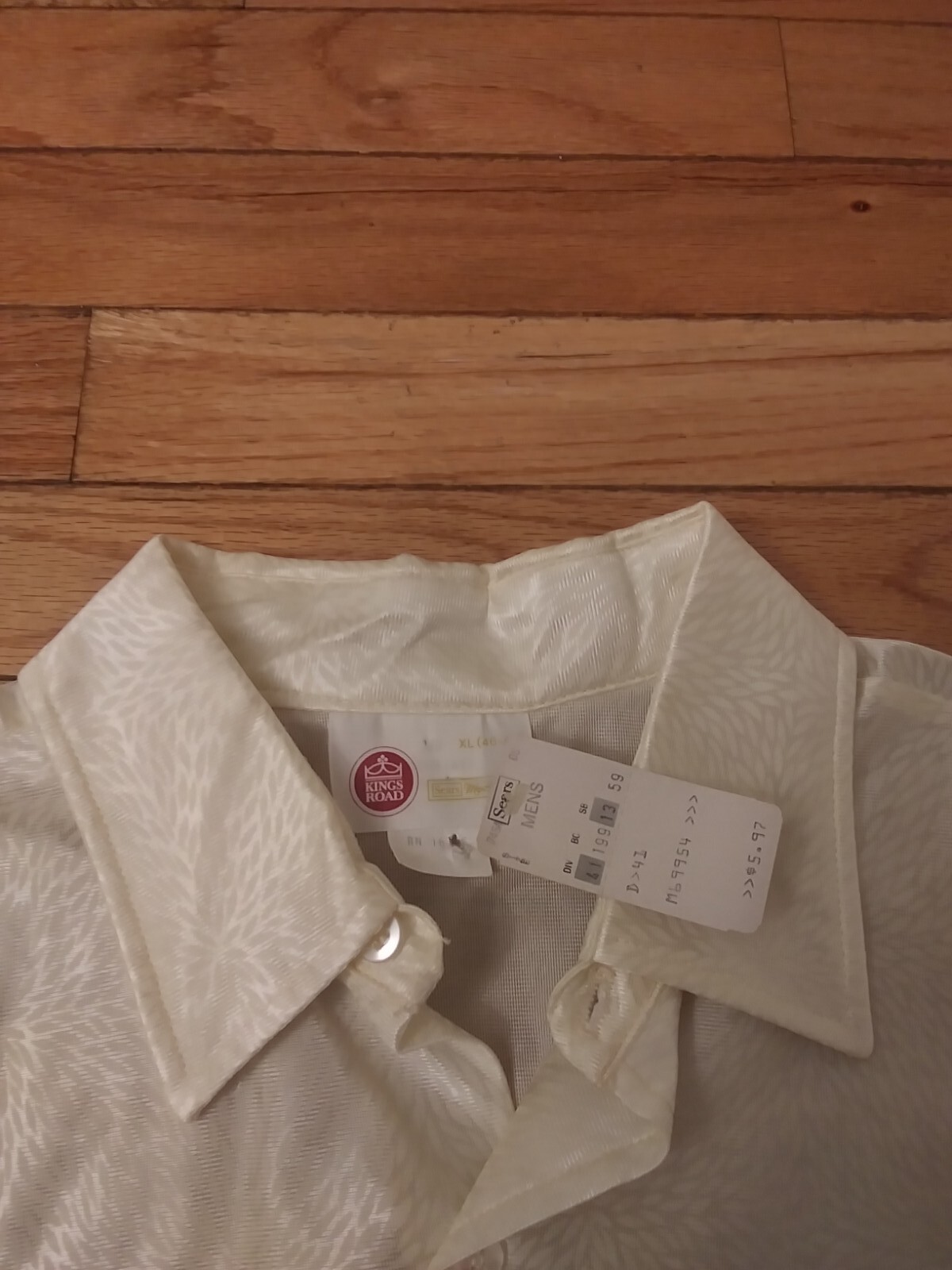 70's Sears The Men's Store Short Sleeve Poly Box Shirt Men's M polyester brown type Vintage Second Hand